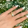 Flush Set Cluster Multicolor Sapphire Rainbow Ring