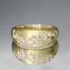Flush Set Cluster Multicolor Sapphire Rainbow Ring