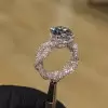 3.8ct Round Cut Allover Paved Infinity Engagement Ring