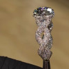 3.8ct Round Cut Allover Paved Infinity Engagement Ring
