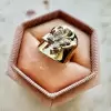 3D Butterfly Curving Saddle Cocktail Ring
