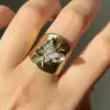 3D Butterfly Curving Saddle Cocktail Ring