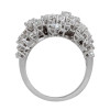 4ctw Round Cut Cluster Flower Cocktail Ring