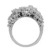 4ctw Round Cut Cluster Flower Cocktail Ring