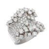 4ctw Round Cut Cluster Flower Cocktail Ring