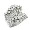 4ctw Round Cut Cluster Flower Cocktail Ring