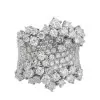 4ctw Round Cut Cluster Flower Cocktail Ring