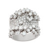 4ctw Round Cut Cluster Flower Cocktail Ring