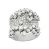 4ctw Round Cut Cluster Flower Cocktail Ring