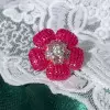 5ctw Pink Sapphire and Ruby Flower Cocktail Ring