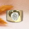 2.5ct Pear Cut Modern Sculptural Bold Engagement Ring
