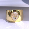2.5ct Pear Cut Modern Sculptural Bold Engagement Ring