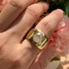 2.5ct Pear Cut Modern Sculptural Bold Engagement Ring