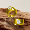 2.5ct Pear Cut Modern Sculptural Bold Engagement Ring
