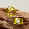 2.5ct Pear Cut Modern Sculptural Bold Engagement Ring