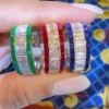 8ctw Baguette Cut Multicolor Eternity Ring
