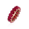 11ctw Oval Cut Ruby Classic Eternity Ring