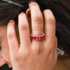 11ctw Oval Cut Ruby Classic Eternity Ring