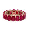 11ctw Oval Cut Ruby Classic Eternity Ring