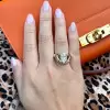 3ct Pear Cut Love Hands Vintage Promise Ring