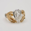 3ct Pear Cut Love Hands Vintage Promise Ring