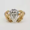 3ct Pear Cut Love Hands Vintage Promise Ring