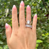 3ct Pear Cut Love Hands Vintage Promise Ring