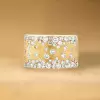 3ctw Flush Set White Sapphire Starry Band Ring
