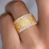 3ctw Flush Set White Sapphire Starry Band Ring