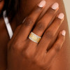 3ctw Flush Set White Sapphire Starry Band Ring