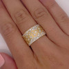 3ctw Flush Set White Sapphire Starry Band Ring