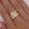 3ctw Flush Set White Sapphire Starry Band Ring