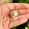 3ctw Flush Set White Sapphire Starry Band Ring