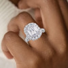 8ct Cushion Shaped Criss Cut Halo Engagement Ring
