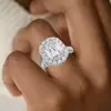 8ct Cushion Shaped Criss Cut Halo Engagement Ring