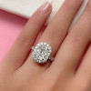 8ct Cushion Shaped Criss Cut Halo Engagement Ring