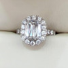 8ct Cushion Shaped Criss Cut Halo Engagement Ring