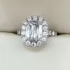 8ct Cushion Shaped Criss Cut Halo Engagement Ring