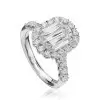 8ct Cushion Shaped Criss Cut Halo Engagement Ring