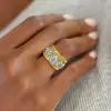 6ctw Round Cut Intertwined Two Tone Cocktail Ring