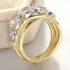 6ctw Round Cut Intertwined Two Tone Cocktail Ring