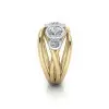 6ctw Round Cut Intertwined Two Tone Cocktail Ring