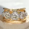 6ctw Round Cut Intertwined Two Tone Cocktail Ring
