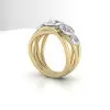 6ctw Round Cut Intertwined Two Tone Cocktail Ring
