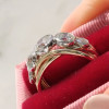 6ctw Round Cut Intertwined Two Tone Cocktail Ring