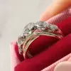 6ctw Round Cut Intertwined Two Tone Cocktail Ring