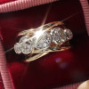 6ctw Round Cut Intertwined Two Tone Cocktail Ring