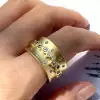 Clustered Multicolor Sapphire Vintage Cocktail Ring