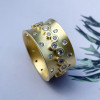 Clustered Multicolor Sapphire Vintage Cocktail Ring