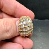 6ctw Baguette Cut White Sapphire Vintage Cocktail Ring